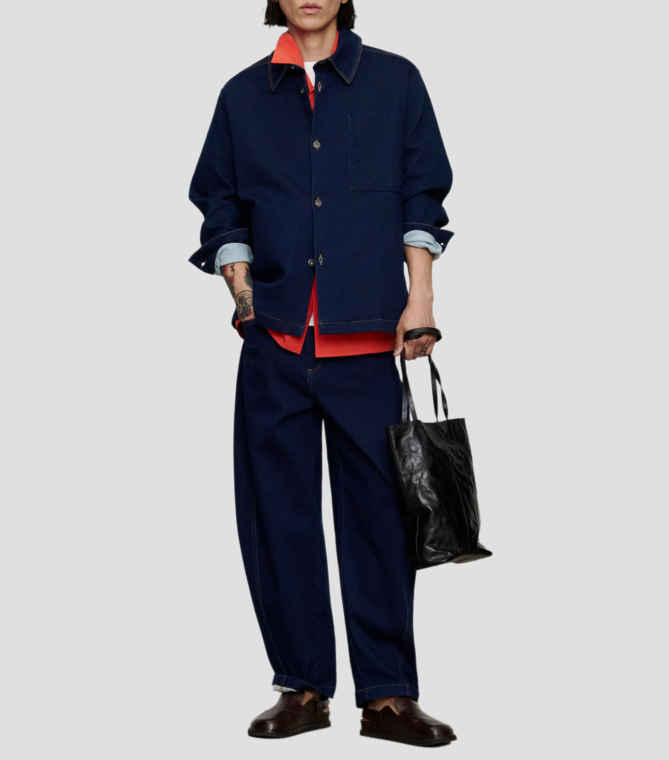 Jeans barrel amplio Hombre